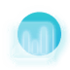 Team photo with employees in blue uniforms